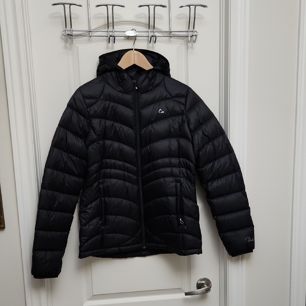 Paradox Black Hooded Lightweight Quilted Puffer Jacket